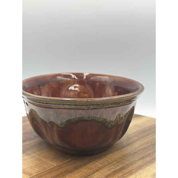 Vintage Haeger Pottery Oval Baking Dish Brown Green Drip Glaze 12" USA Marked - Picture 4 of 13